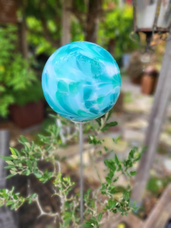 Glaskugel Jade, zum Stecken