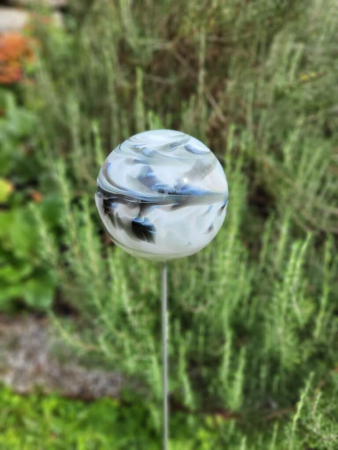 Glaskugel Smoke, zum Stecken