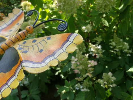 Edelrost Gartenstecker Schmetterling Yellow Cider