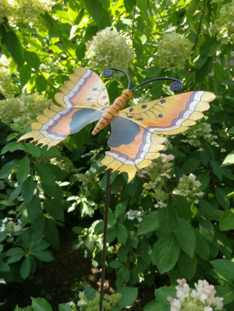 Edelrost Gartenstecker Schmetterling Yellow Cider
