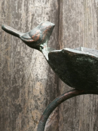 Gartenstecker Vogeltränke Viola, braun-grün