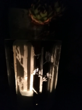 Glaswindlicht grau-silber