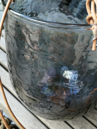 Glaswindlicht zum Hängen, grau