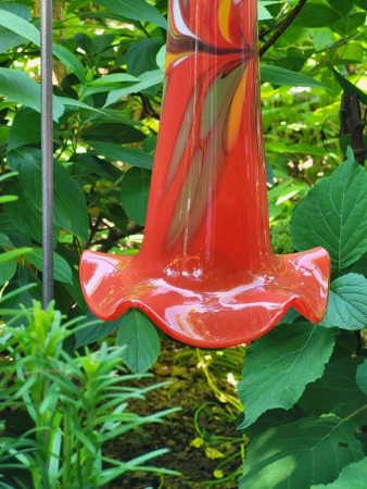 Glas Glockenblume Rot, zum Stecken