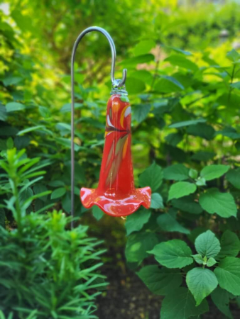 Glas Glockenblume Rot, zum Stecken
