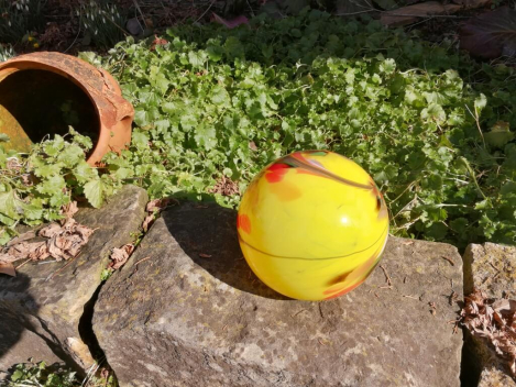 Preview: Ersatzglaskugel gelb, M8 Gewinde