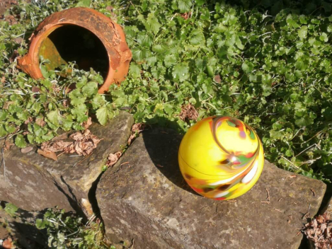 Preview: Ersatzglaskugel gelb, M8 Gewinde