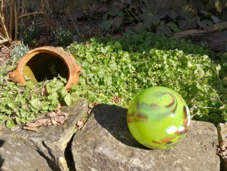 Preview: Ersatzglaskugel grün, M8 Gewinde