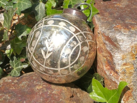Christbaumkugel Orani, antiksilber