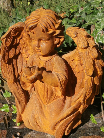 Preview: Gusseisen Engel Evita mit Edelrostfinish