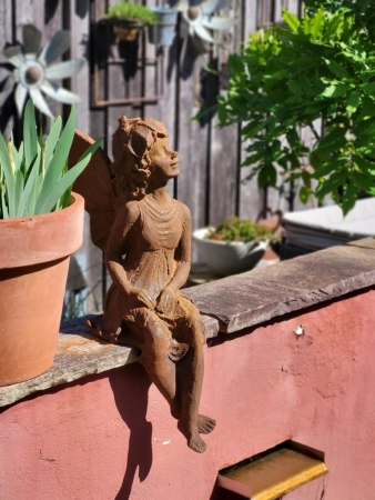 Gusseisen Kantenhocker Elfe Sirene