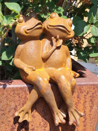 Preview: Gusseisen Kantenhocker Froschpaar