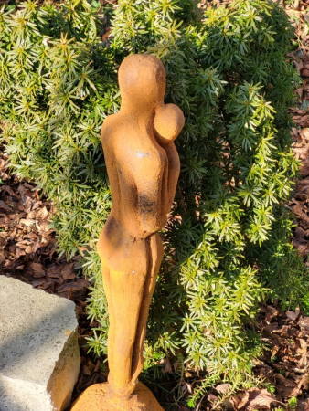 Gusseisen Skulptur Liebespaar, modern