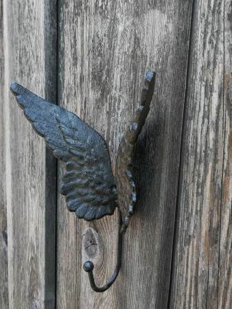 Wandhaken Engelsflügel aus Gusseisen