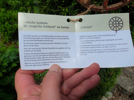 Edelrost Gusseisen Gartenstecker Hallstatt, keltisch