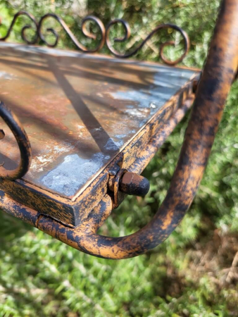 Preview: Rostoptik Hängetisch, dunkelbraun