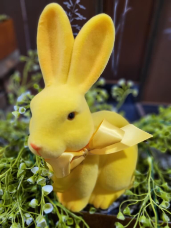 Dekohase Gelb, beflockt, klein