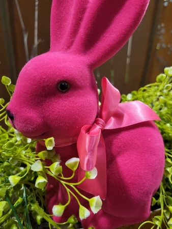 Dekohase Pink, beflockt, klein