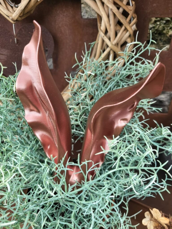 Kunststoff Hasenohren zum Stellen, kupfer