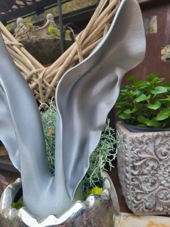 Kunststoff Hasenohren zum Stellen, silber