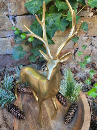 Hirsch Leif, Polyresin, gold