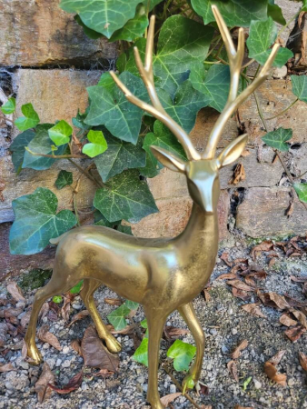 Hirsch Leif, Polyresin, gold