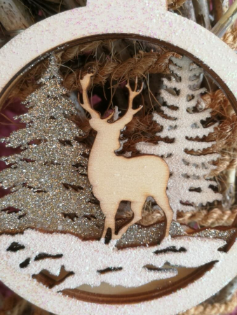 Preview: Holzhänger Forest, Hirsch Sven seitlich