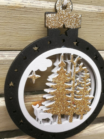 Preview: Holzhänger Winterland, Wald