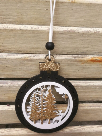 Preview: Holzhänger Winterland, Wald