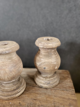 Preview: Holz-Kerzenständer Leonardo, für Spitzkerze