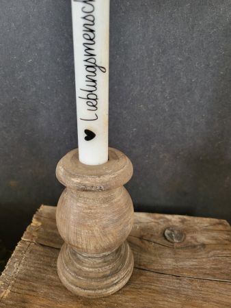Holz-Kerzenständer Leonardo, für Spitzkerze