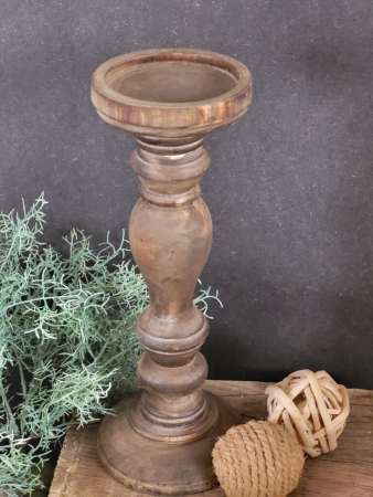 Holz-Kerzenständer Alberto, für Stumpenkerze
