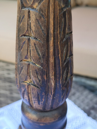 Holz Kerzenleuchter, schwarz-gold 44 cm
