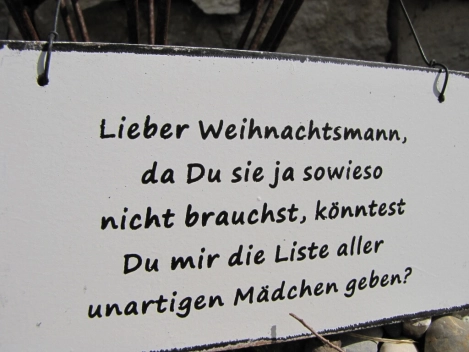 Shabby Chic Holzspruchschild Weihnachtsmann