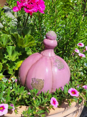 Keramik Gartenkugel pink, Nicosia