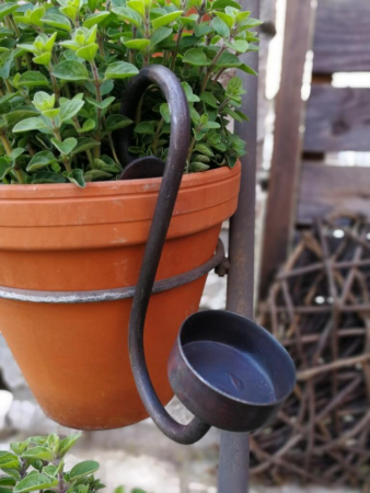 Kerzenhalter Antique zum Einhängen, schwarz