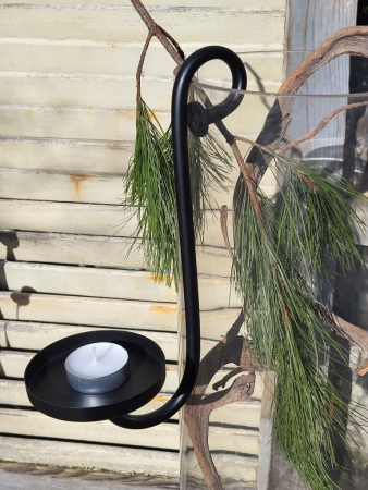 Preview: Kerzenhalter zum Einhängen, groß, schwarz