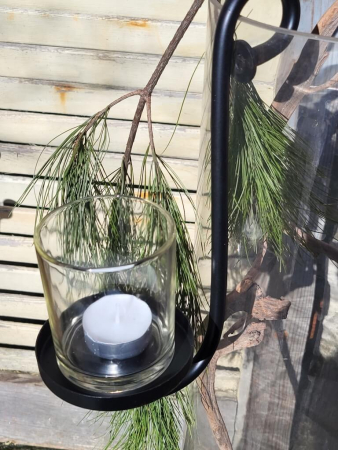 Preview: Kerzenhalter zum Einhängen, groß, schwarz