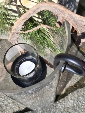 Preview: Kerzenhalter zum Einhängen, groß, schwarz