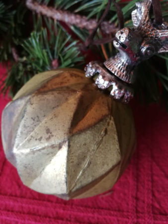 Preview: Christbaumkugel Colore mit Hirschkopf, grün