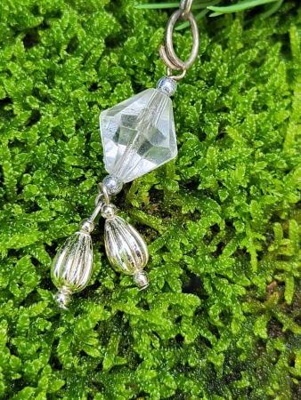 Christbaumkugel Vitreous Ornament, altsilber