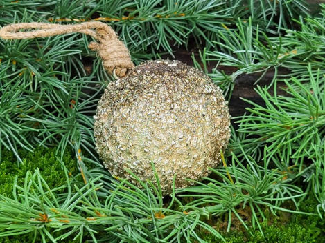 Christbaumkugel Dost, gold, Kunststoff