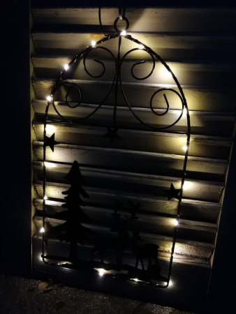LED Fenster Hirsch