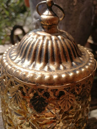 LED Windlicht Samarkant, gold