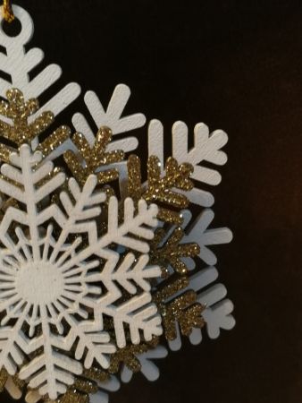 Preview: LED Holzstern Flocke