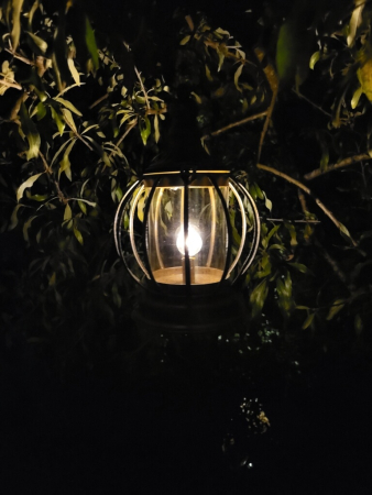 Vintage LED Laterne Osmo, dunkelbraun