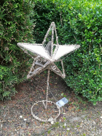 LED Leuchtstern Lyra 50 cm, altgold