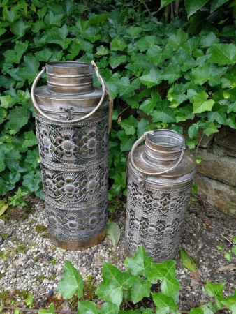 Windlicht Lento, vintage-antikgold