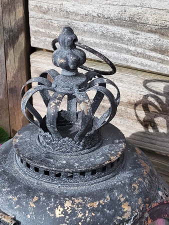 Metall Laterne Xavier, antikschwarz