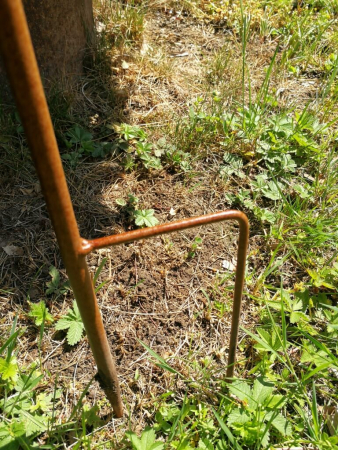 Gartenstecker Libelle, rost-gold-silber